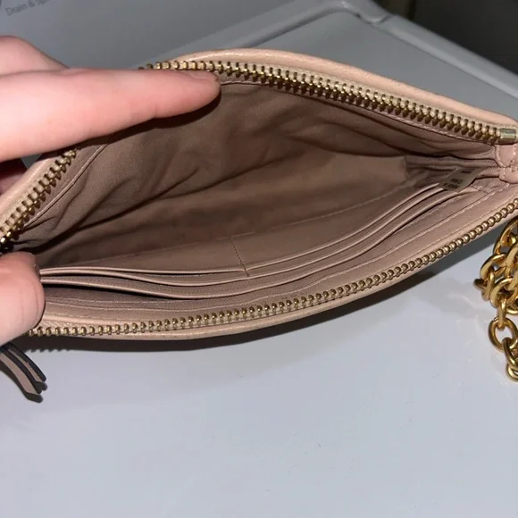 Tory Burch Fleming Crossbody Soft Leather Bag/Clutch in New Mink color - Picture 6 of 12